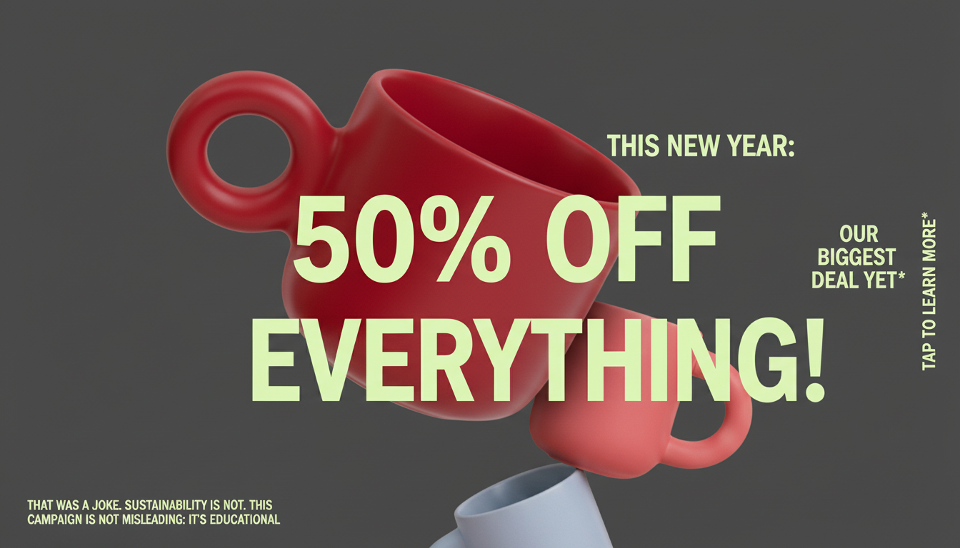 Wide banner adaptation of the remixed coffee cup promotion poster